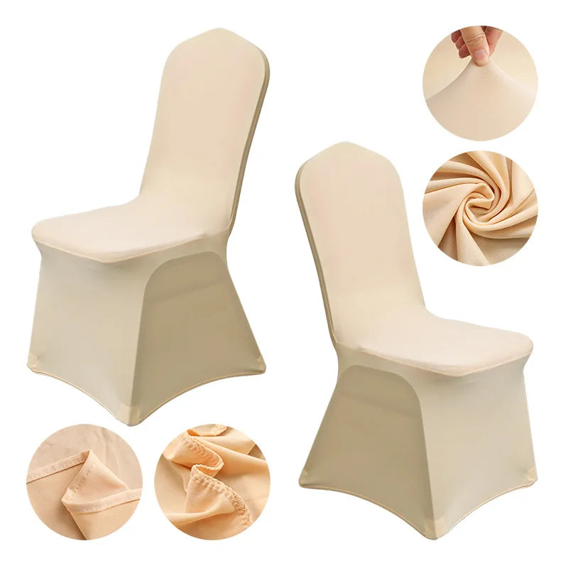 XinLan Stock Lots High Elastic Spandex Chair Cover Banquet Event Dining Room Chair Cover