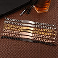 8/10mm Wide Men Stainless Steel DIY Name Bracelets Engravable Curve bar Fashion Jewelry Man Bracelets