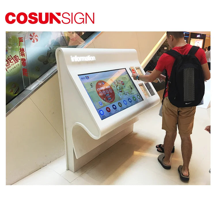 COSUN Ticket Kiosk Self Service Touch Screen Automatic Ticketing Terminal for Station & Cinema