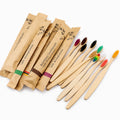 Eco Friendly Bamboo Toothbrush with Kraft Paper Packaging Biodegradable Soft Bristle Natural Bamboo Tooth Brush OEM ODM