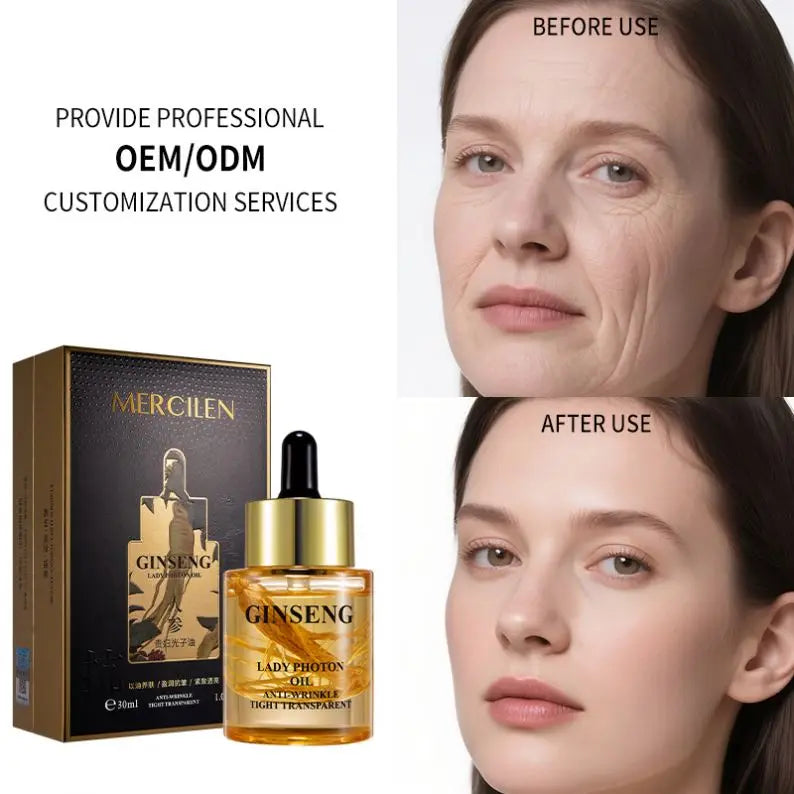 MERCILEN Essential Face Oil Moisturizing Ginseng Oil for Skin Care Moisturizing Brightening and Wrinkle Relieving Essential Oil