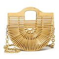 Wholesale Summer Bags for Women Beach Tote Chain Vacation Shoulder Bag Custom Bamboo Bags Women Handbag