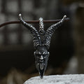 SS8-983P  New Design 316L Stainless Steel Skull Satan Sheep Horns Pendant Necklace Demon Heavy High Quality Jewelry for Men