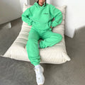 Winter Clothes for Women Custom Sweat Suit Cotton Tracksuit Streetwear Hoodie Sweatpants 2 Piece Set Women