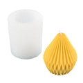 HY Geometric Candle Mold 3D Pear Shape Silicone Mold DIY Aromatherapy Mould for Handmade Plaster Craft Soap Making