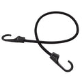 30" Black Elastic Rubber High Strength Bungee Cord Hook Steel Hook 60kgs Capacity Breaking 8mm Diameter Cargo Control Outdoor MegaBDM