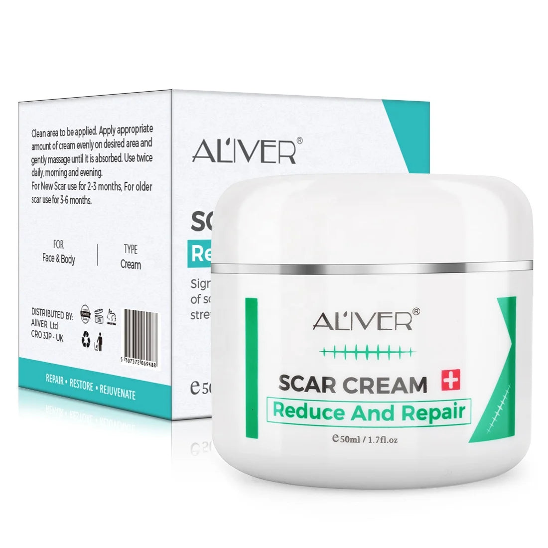 ALIVER Acne Body Repairing Stretch Marks Keloid Burn Face Scar Removal Cream