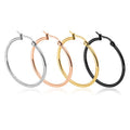 Wholesale  Stainless Steel Trendy Chunky Hoop Earring Set Gold Plated Plain Circle Wire Mens Small Mini Huggie Hoop Earrings