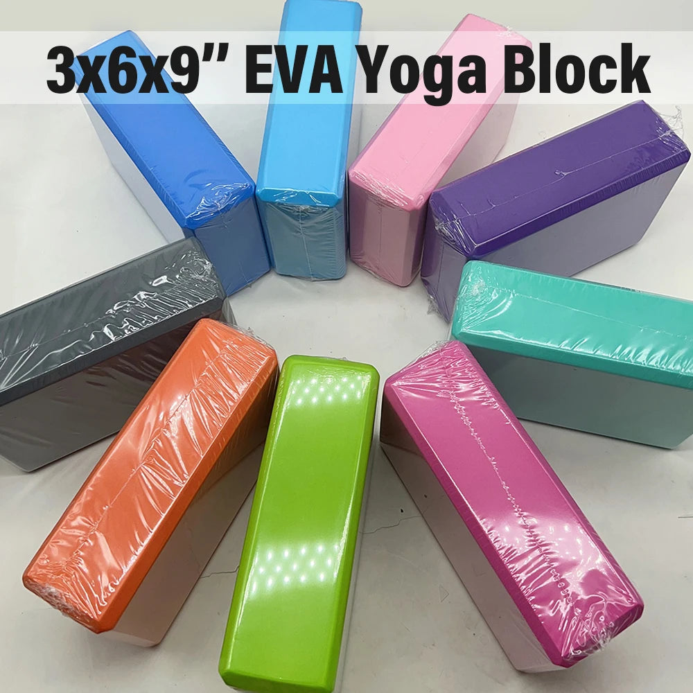 OEM High Density Foam EVA Yoga Block Non-Slip Eco-Friendly Recycled Material for Beginners Yoga Exercises 9x6x3'' 120g Yoga