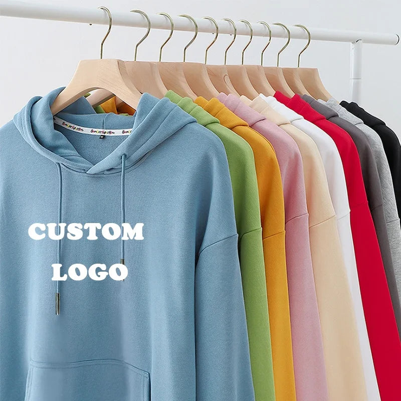 Custom Print Logo Label Jumper 320gsm Terry Heavy Cotton Thick Winter Hoodies&Sweatshirts Unisex Oversized Men's Hoodies