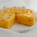 Handmade Swiss Cheese Shape Scented Candle Home Decor Food Candles for Thanksgiving Gift