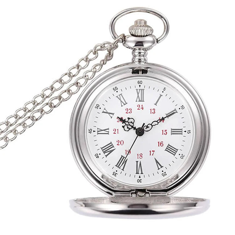 European Design Style Smooth Glossy Modern Necklace Men and Women Quartz Pocket Watch