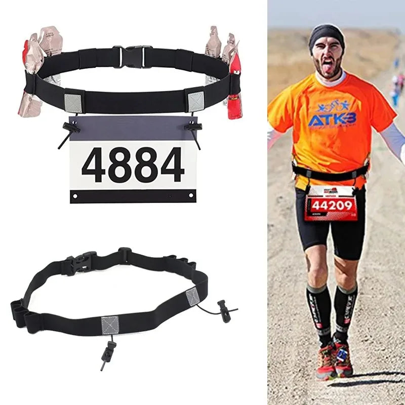 Customizable Colorful Elastic Marathon Race Number Belt for Outdoor Running Cycling Triathlon with Customized Logo