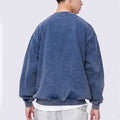 Custom Men Crewneck Sun Faded Pullover Heavyweight Cotton Sweatshirt Acid Wash Vintage Oversize Boxy Cropped Distressed Hoodie