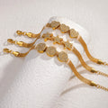 New Trendy Stainless Steel Mesh Micro Inlaid Diamond Star Heart-shaped Bracelet for Women's Fashion Charm Creative Bead Bracelet