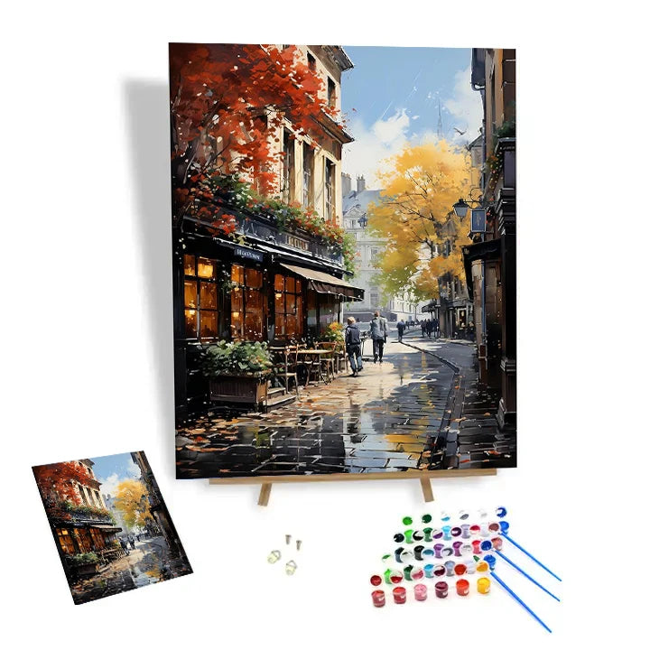 High Quality 5D Paint by Number Kits Custom Wholesale Street View for Beginners Paint by Number Home Decor