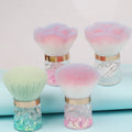 New Wholesale Multi-purpose Mushroom Rose Head Foundation Makeup Brush Liquid Short Handle Nail Dust Cleaning Brush