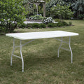 6ft Rectangular Outdoor Folding Table 180cm Garden Patio Pool Furniture for Hotel School Events Wedding Courtyard Hospital