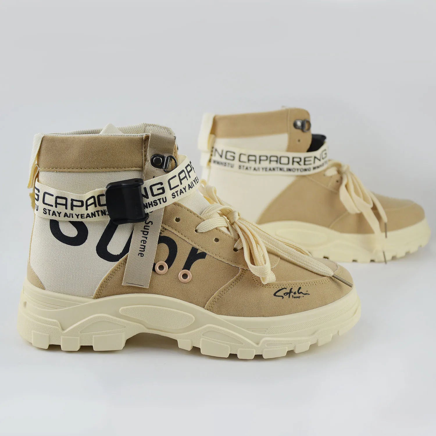 Martin Boots Hot Selling British Style Casual Mens Work Shoes New Autumn High Top Versatile Frosted Toe Non-Slip Design