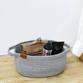 2022 Best Selling Large Storage Basket Folding Gift Cotton Rope Storage Basket With Handles