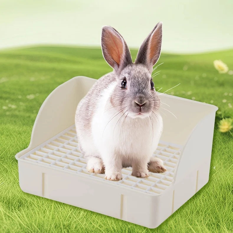Wholesale Rabbit Litter Box Toilet with Drawer Corner Litter Box Pet Pan for Chinchilla Ferret Galesaur Hedgehog Small Animals
