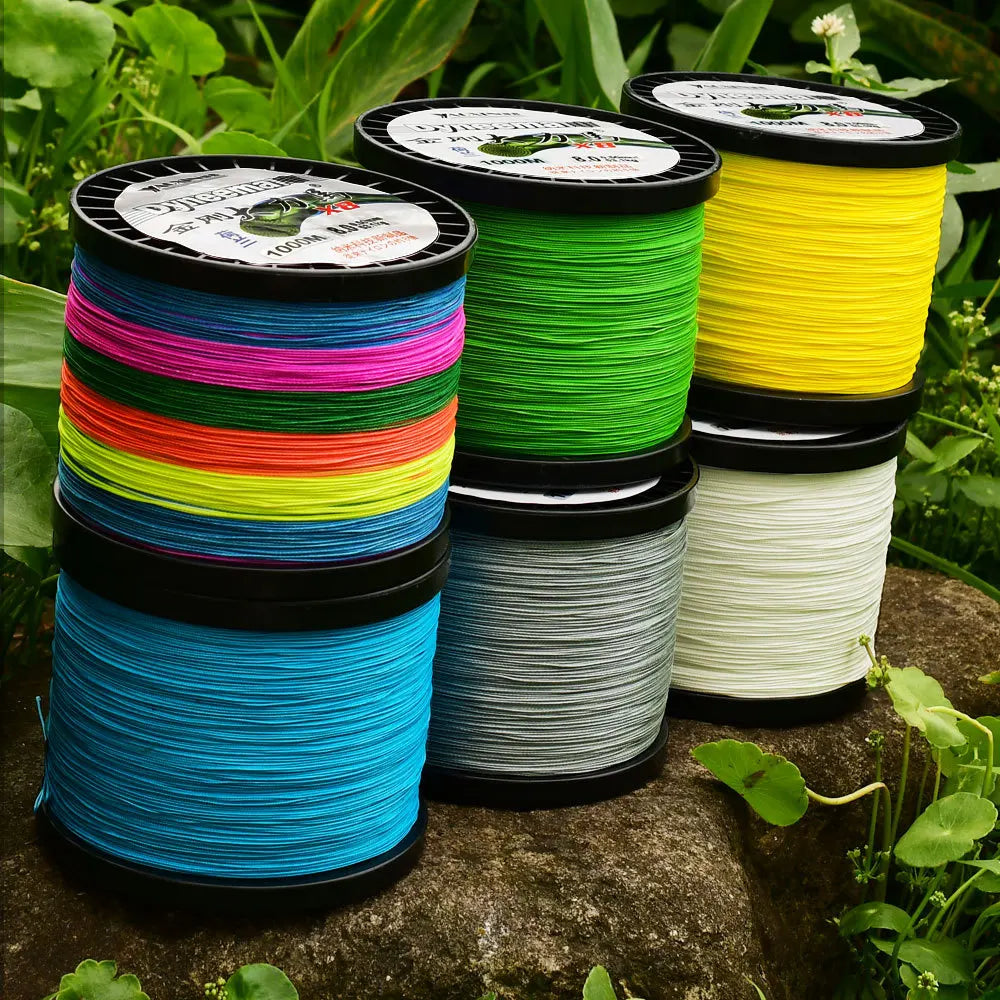 Factory Wholesale 500M 8-Strand Braided PE/Nylon/Carbon Fiber Floating Fishing Line for Small Fish in Streams Lakes Rivers