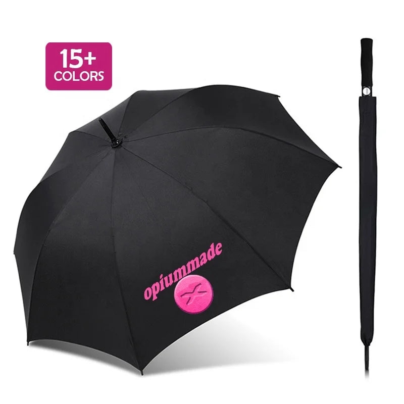 Hot Welcome 27" 30" Custom Golf Umbrella Promotional New Employee Gift From China Straight Pattern 190T Nylon Fiberglass Ribs