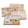 New Fashion Design Jewelry Ring Bamboo Frame Display Necklace Bracelet Earrings Ring Solid Wooden White PU Leather Jewelry Tray