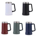 Wholesale Beer Cup 24oz Grip Original Stainless Steel Vacuum Beer Stein Growler Mug With Handle Lid