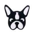 Brief Cartoon Animal Corgii Acrylic Safety Clothing Brooch Black White Small Bulldog Resin Brooch Pin Jewelry Accessories 2023