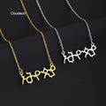 18K Gold Plated Stainless Steel Pendant Necklace for Women Trendy Accessories Link Inspired African Eritrea Ethiopia Amhara