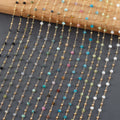 C256 1m/lot Wholesale Multi Color Stainless Steel Natural Stone Diy Chain Necklace Women Jewelry Making Accessories Bag
