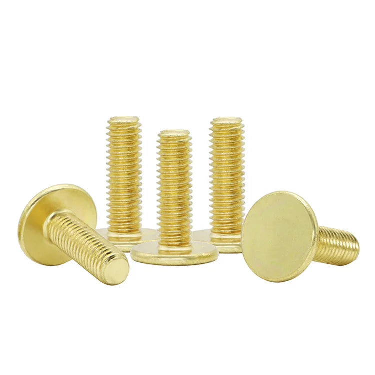 Large Flat Head M5 16 Cross-Slotted Slotless Screw Gold Plated Carbon Steel Hexagon Head Non-Standard Machine Tooth Thin Head