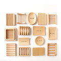 Natural Bamboo Soap Rack Handmade Plate Eco Friendly Sponge Tray Soap Dish Holder