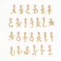 CHINTEN High Quality Charms for Jewelry Making Initial 26 Alphabet Letters Jewelry Supplies Making Necklace Bracelets