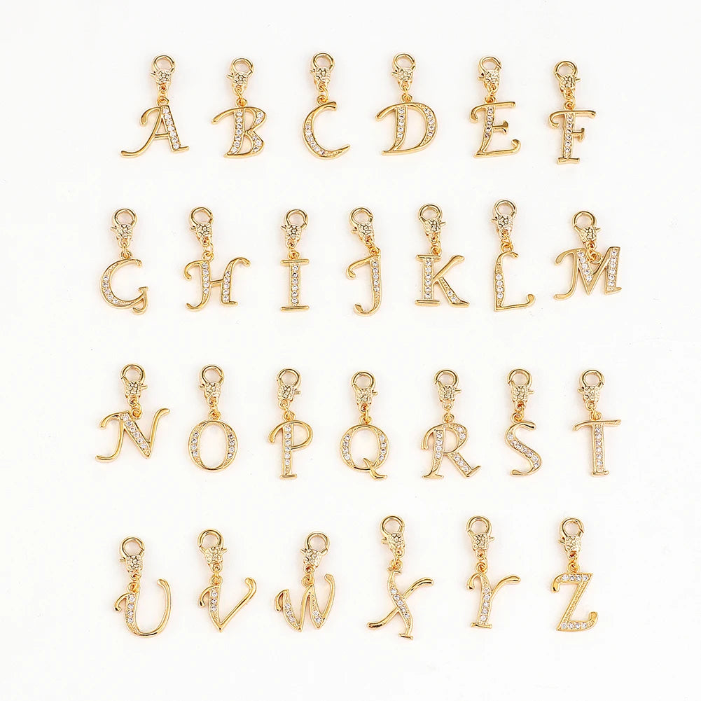 CHINTEN High Quality Charms for Jewelry Making Initial 26 Alphabet Letters Jewelry Supplies Making Necklace Bracelets
