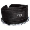Custom Home Exercise Gym Dip Belt with Chain Protective Nylon Weight Lifting Fitness Equipment for Adults
