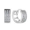 Luxury 925 Sterling Silver Created Gemstone Personality Hoop Earrings for Women Party Fine Jewelry Wholesale