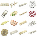 Small MOQ OEM Brand logo Sew Swimsuit Metal Tag by Factory