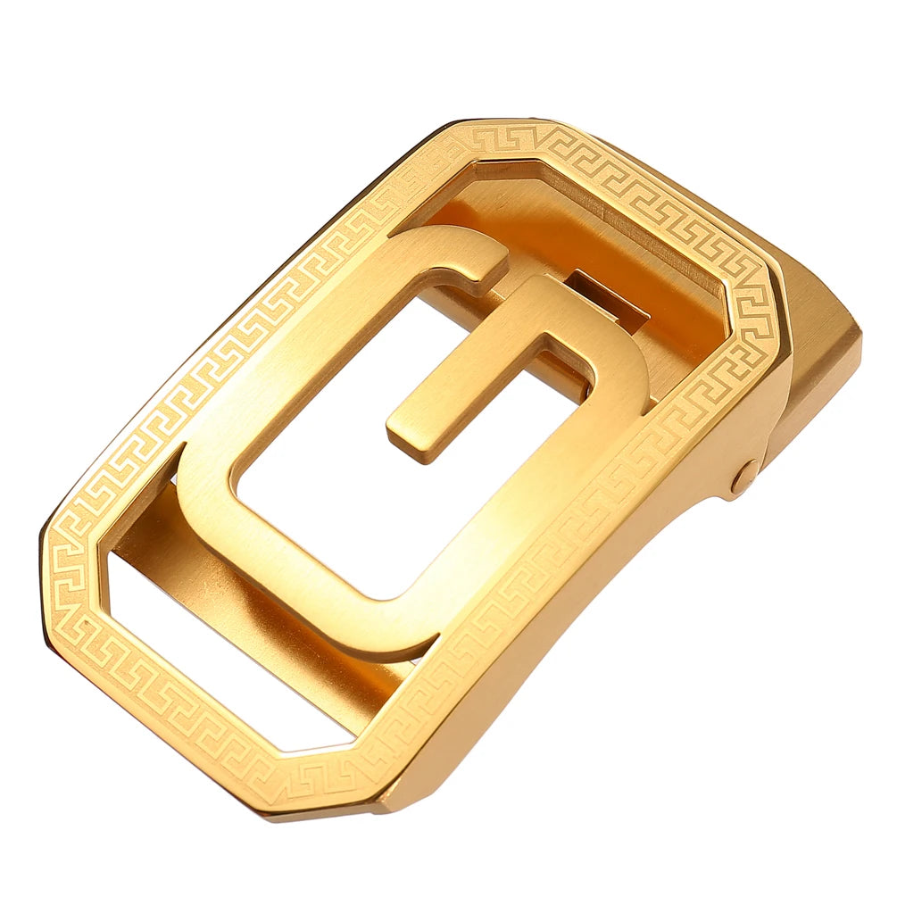Large G Letter Buckle Head Stainless Steel Belt Head Men's Automatic Buckle Belt Head Steel BuckleLY36-61320