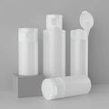 Custom Printing PE Bottle Cosmetics Personal Care clear Lotion Bottle with Flip Cap 100 ml Plastic Bottles