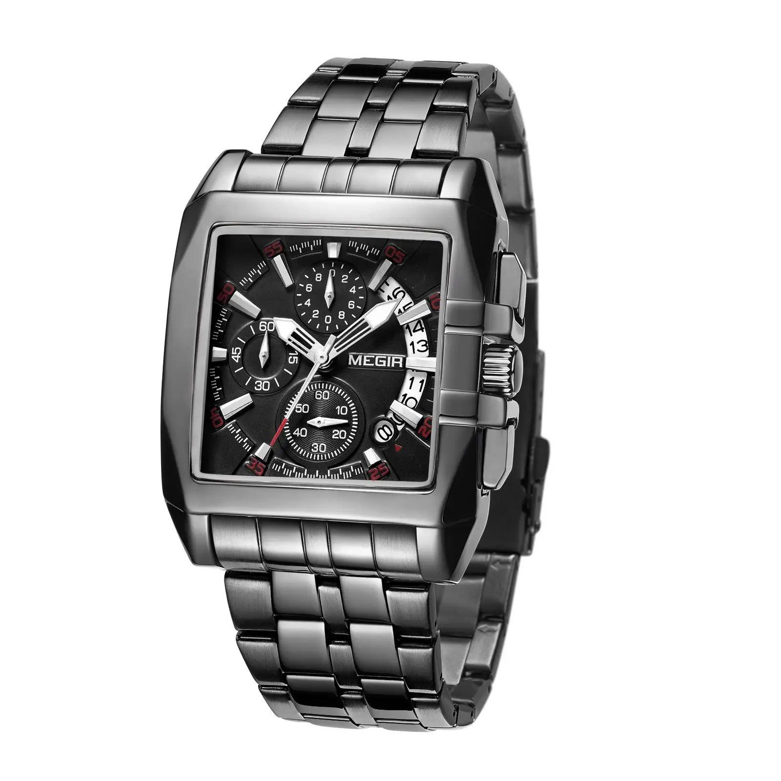 MEGIR 2018 Luxury Square Electronic Watches Waterproof Business Watch for Men Quartz Watches Relogio Masculino Custom LOGO