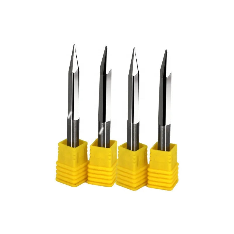6 mm Double-flute Straight Cutter CNC Taper Carving Knife for Density Board/solid Wood Board