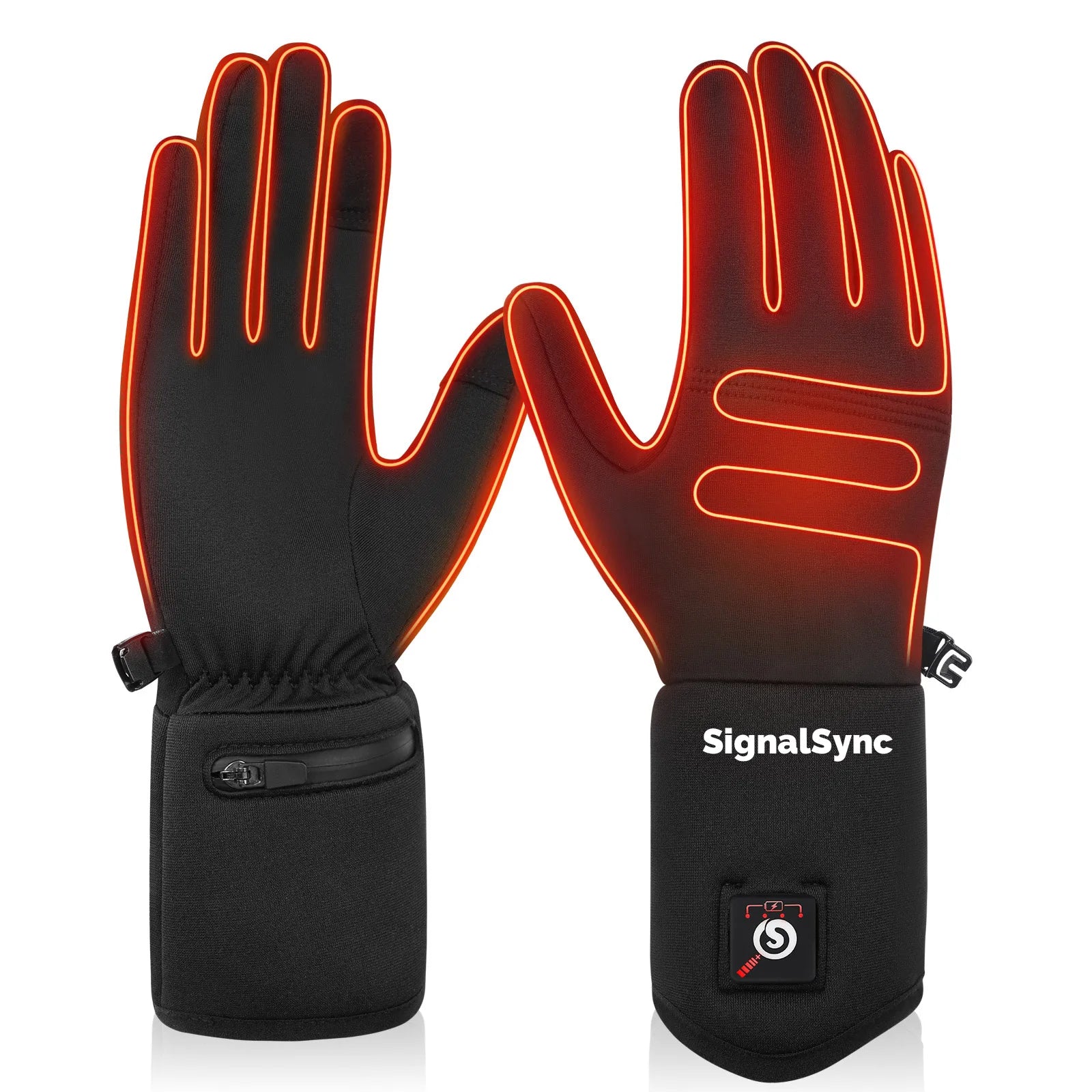 Women Lightweight Thin Waterproof Touchscreen Rechargeable Winter Thermal Outdoor Cycling Battery Heated Gloves