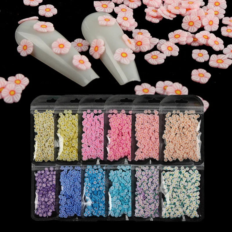 Paso Sico 10g/bag Brand New Spring Flowers Manicure Accessories 3D Sequins Japanese Style Shimmer Color Nail Art Decoration for