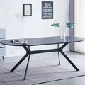 Oval MDF Tabletop with Sturdy Metal Legs-Modern Home Furniture