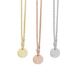 EManco Blank 6mm/9mm/13mm/15mm Custom Engravable Disc 14K Gold Plated Necklace Steel Jewelry Chain Women Pendant Necklace