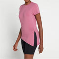 Sports Tee Yoga Fitness Top Breathable Plain T Shirts Women Activewear Asymmetrical T-shirt