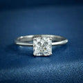 Fashion Jewelry Dainty Sterling Silver 925 Engagement Rings Princess Cut Cubic Zirconia CZ Casual Rings for Ladies