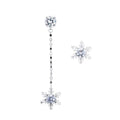 Wholesale  925 Sterling Silver Snow Stud Earrings for Women Elegant Wedding Jewelry Fashion Earrings